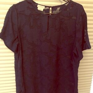 Van Heusen Navy Lace Blouse